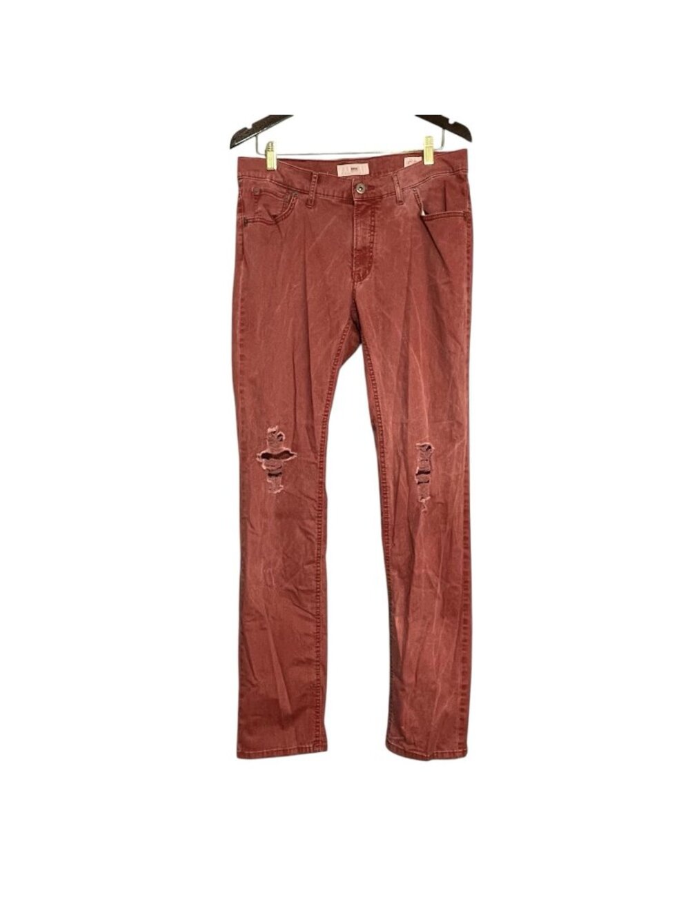 Brax Chuck Skinny Straight Pants Men Size W33 Dyed Moto Biker Distressed Ripped